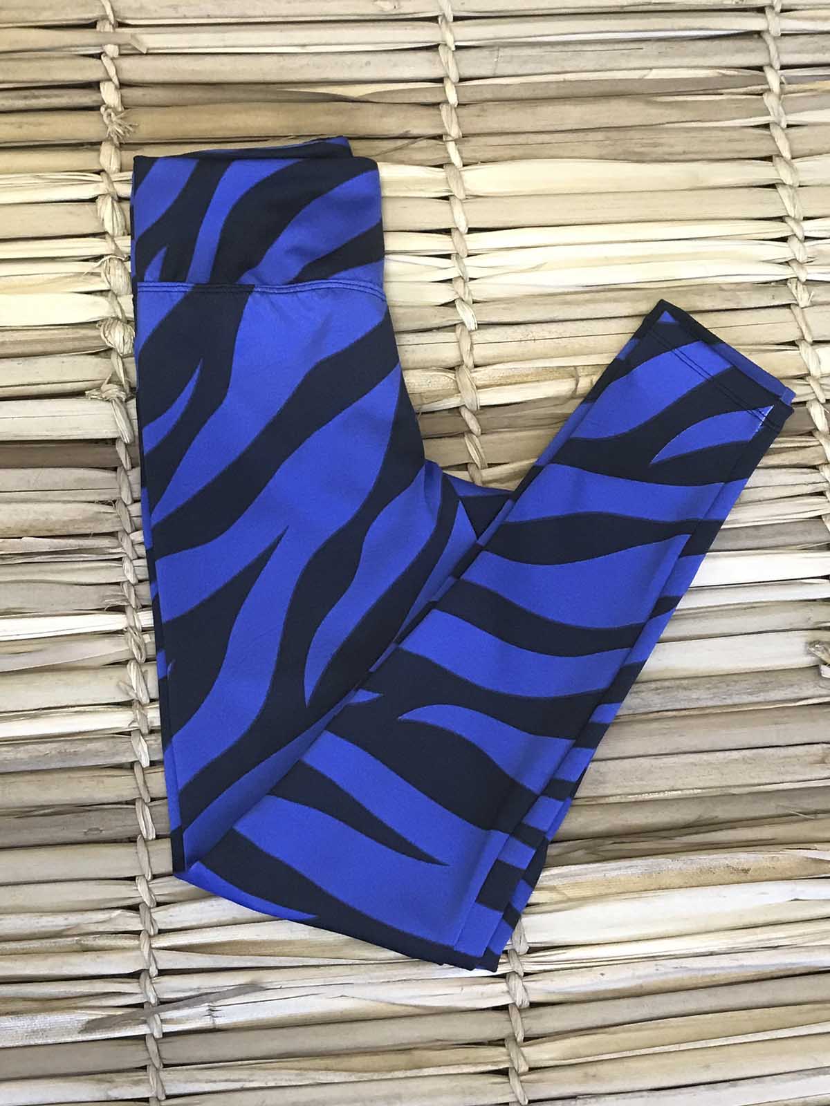 legging zebra azul
